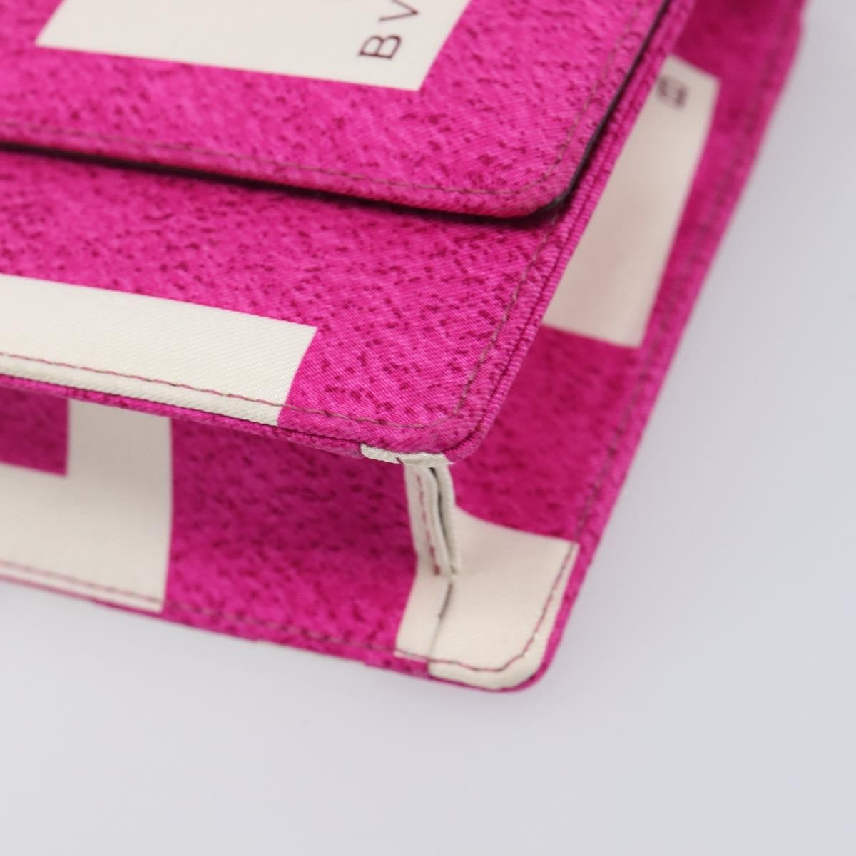 Bvlgari Clutch Canvas And Leather Pink Canvas Clutche & Pouche Bag (Pre-Owned)