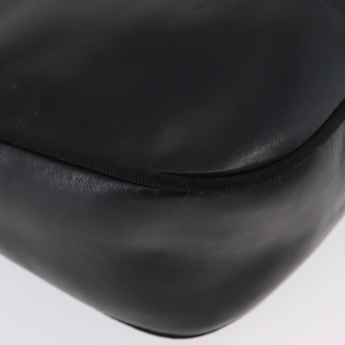 Salvatore Ferragamo Vara Bow Camera Leather Black Leather Shoulder Bag Bag (Pre-Owned)