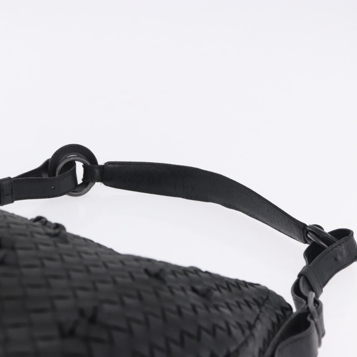 Bottega Veneta Naruto Knot Intrecciato Nappa Black Leather Shoulder Bag Bag (Pre-Owned)