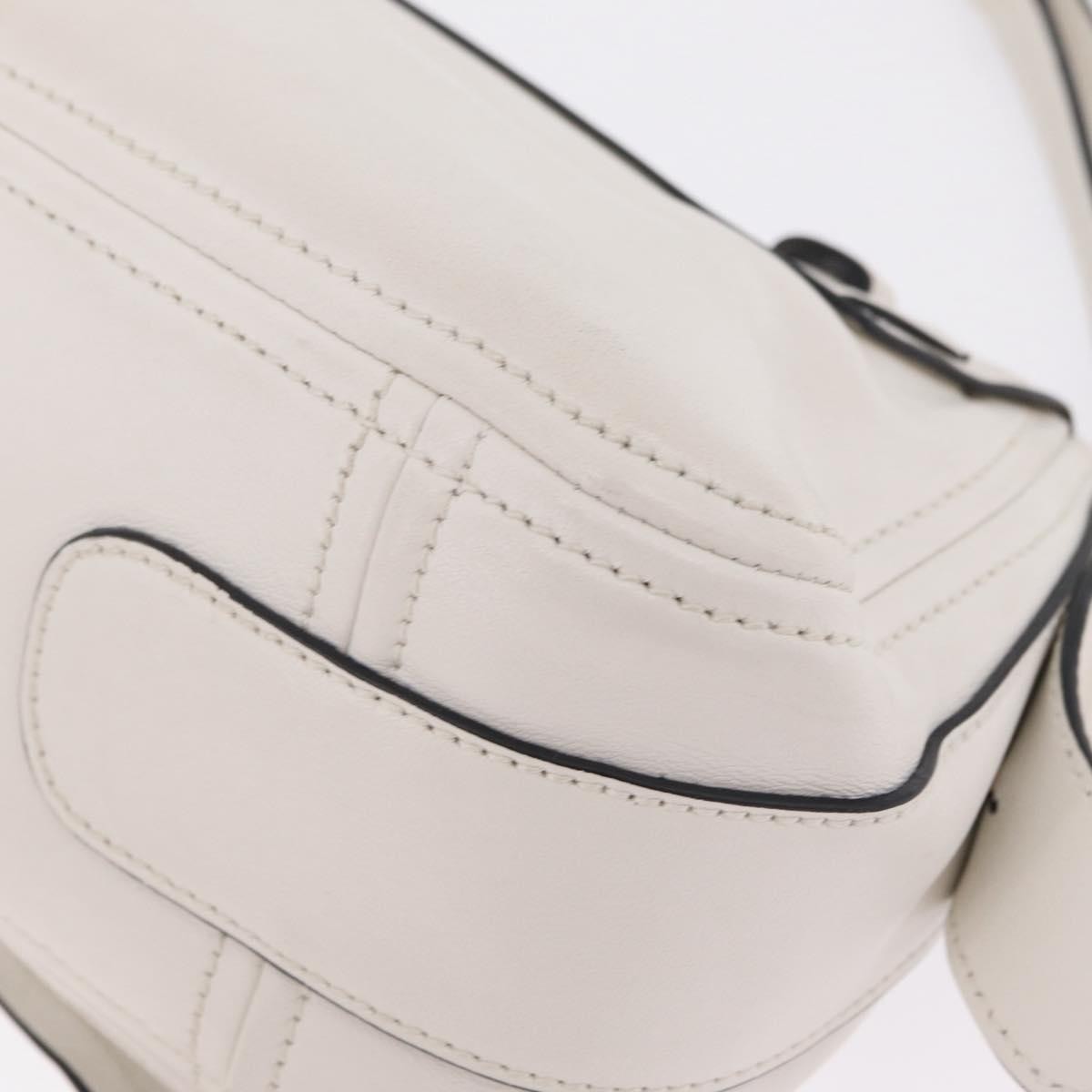 Miu Miu Grace Lux Leather White Leather Shoulder Bag Bag (Pre-Owned)