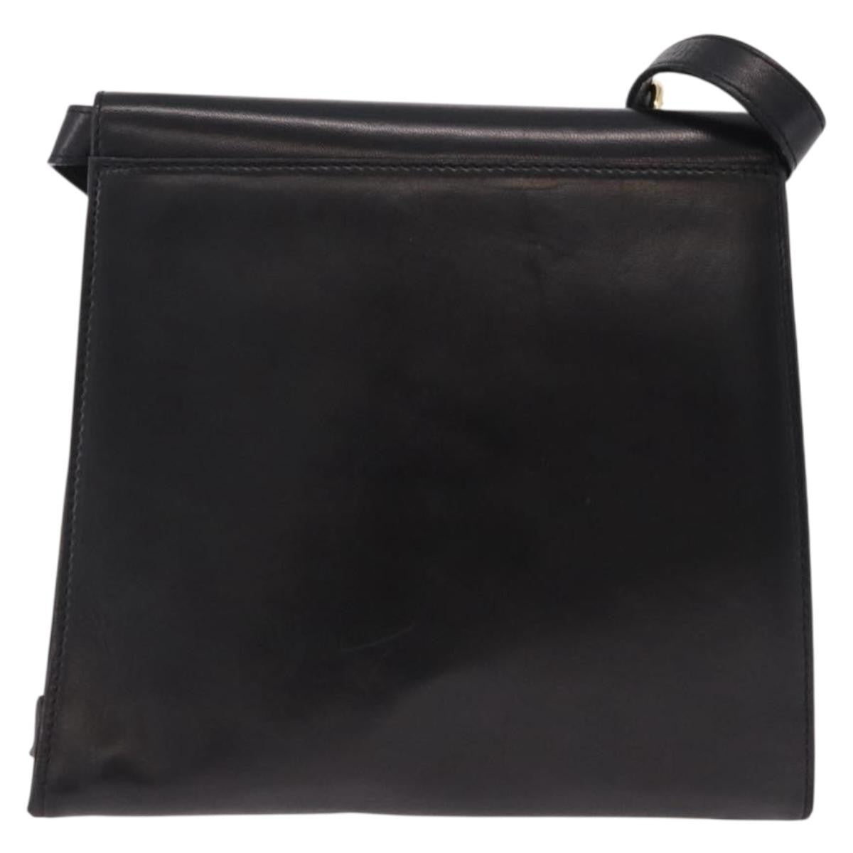 Salvatore Ferragamo Vintage Leather Black Leather Shoulder Bag Bag (Pre-Owned)