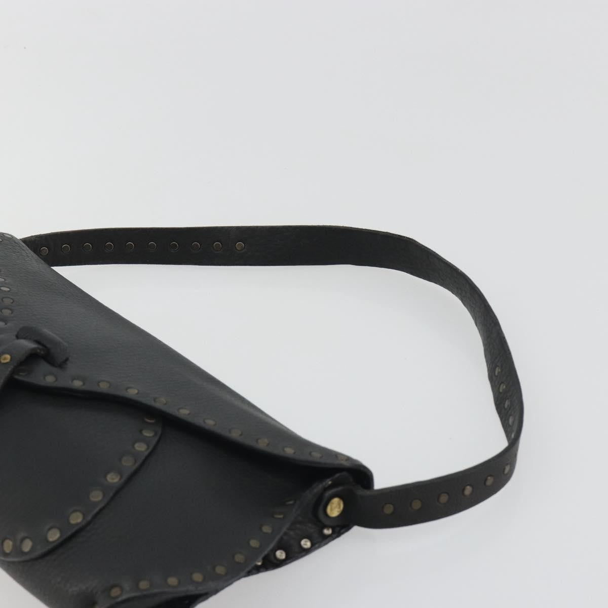 Gucci Shoulder Leather Black Leather Shoulder Bag Bag (Pre-Owned)