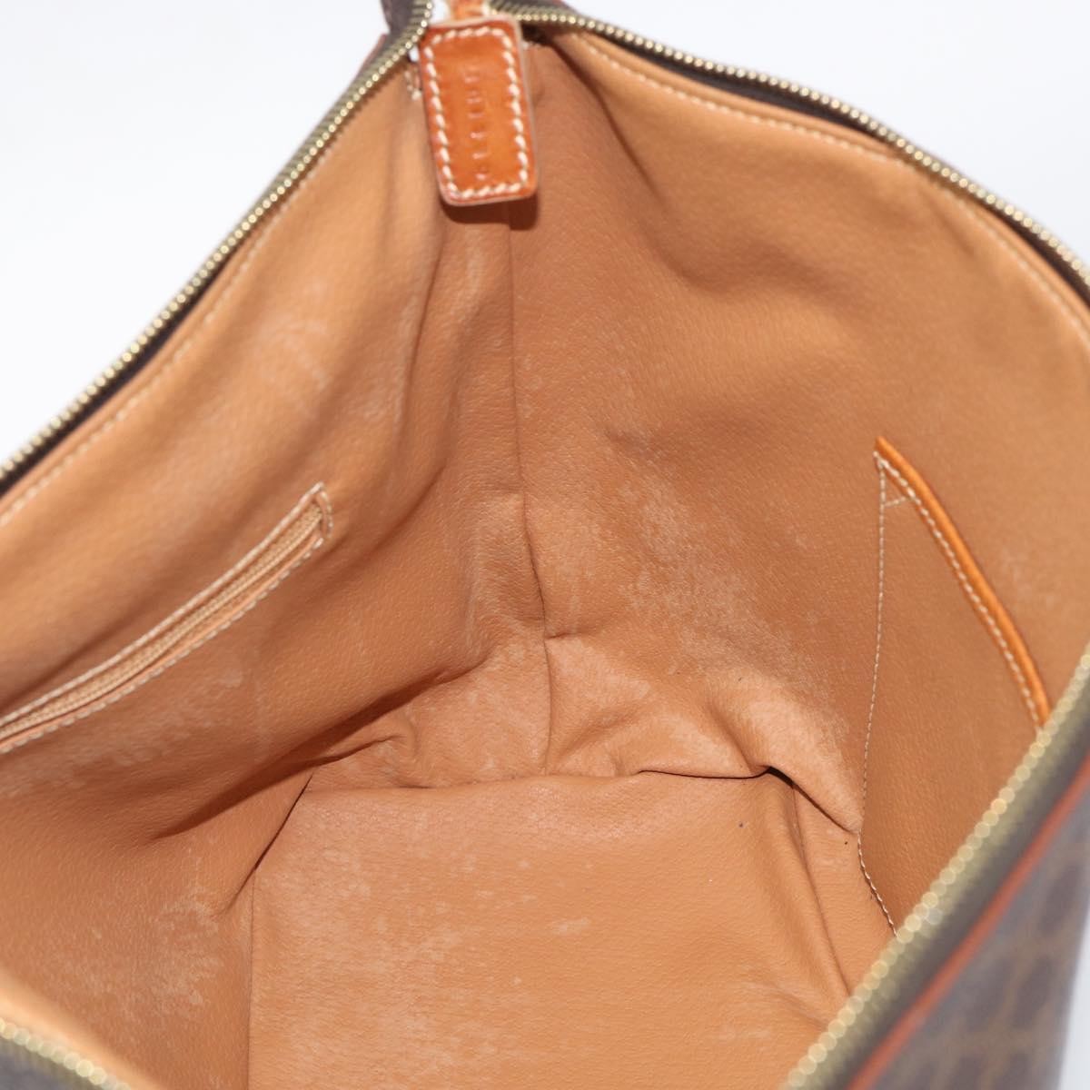 Celine Macadam Shoulder Pvc Leather Brown Canvas Crossbody Bag Bag (Pre-Owned)