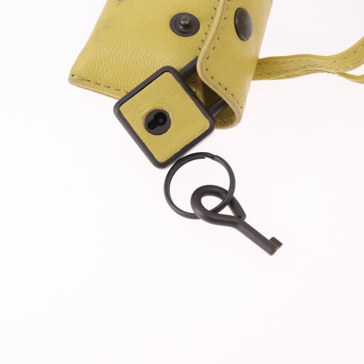 Bottega Veneta Zip Cube Messenger Intrecciato Nappa Yellow Leather Shoulder Bag Bag (Pre-Owned)