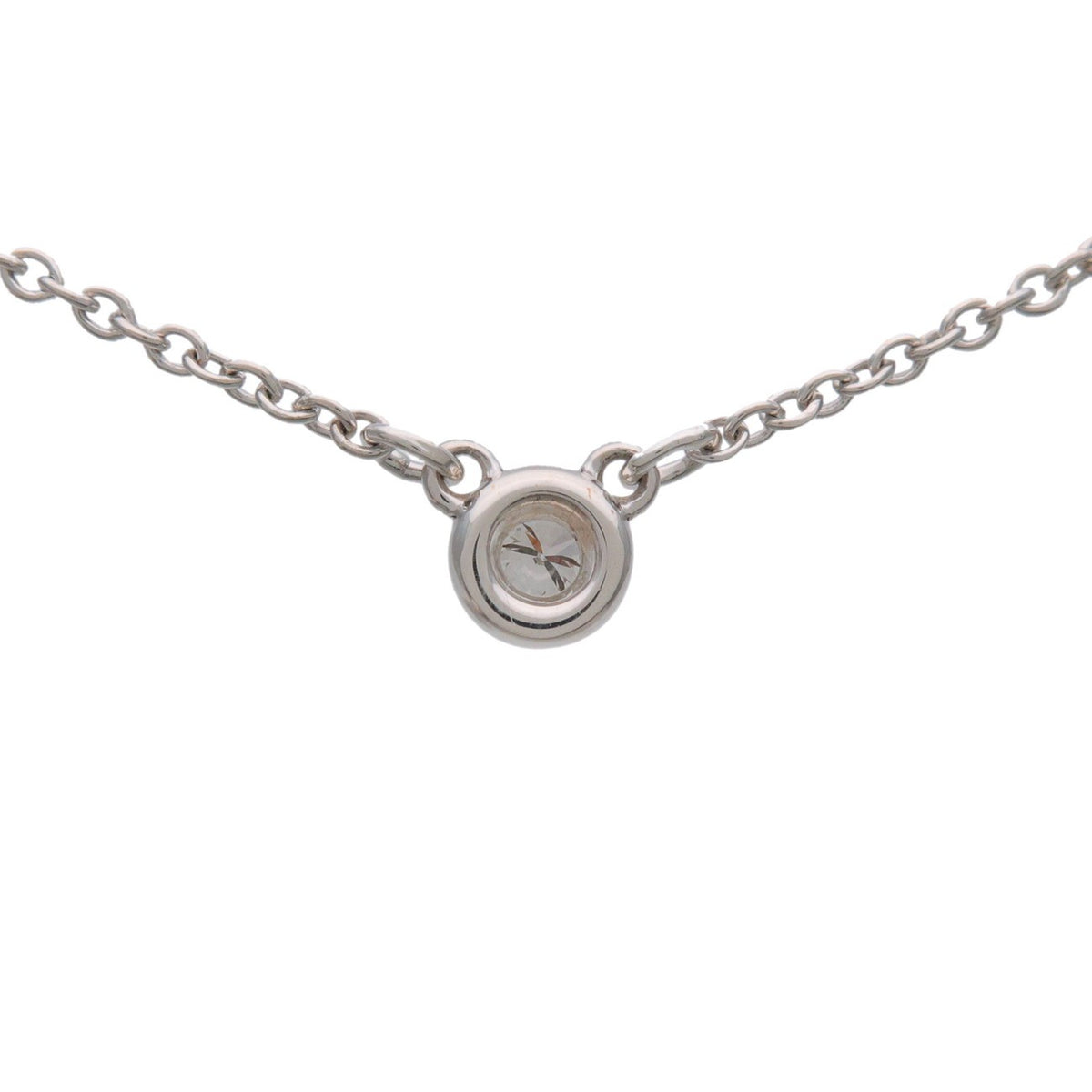 Tiffany & Co. Elsa Peretti Diamonds By The Yard Pendant Sterling Silver With Diamond Silver Sterling_Silver Necklace Jewelry (Pre-Owned)