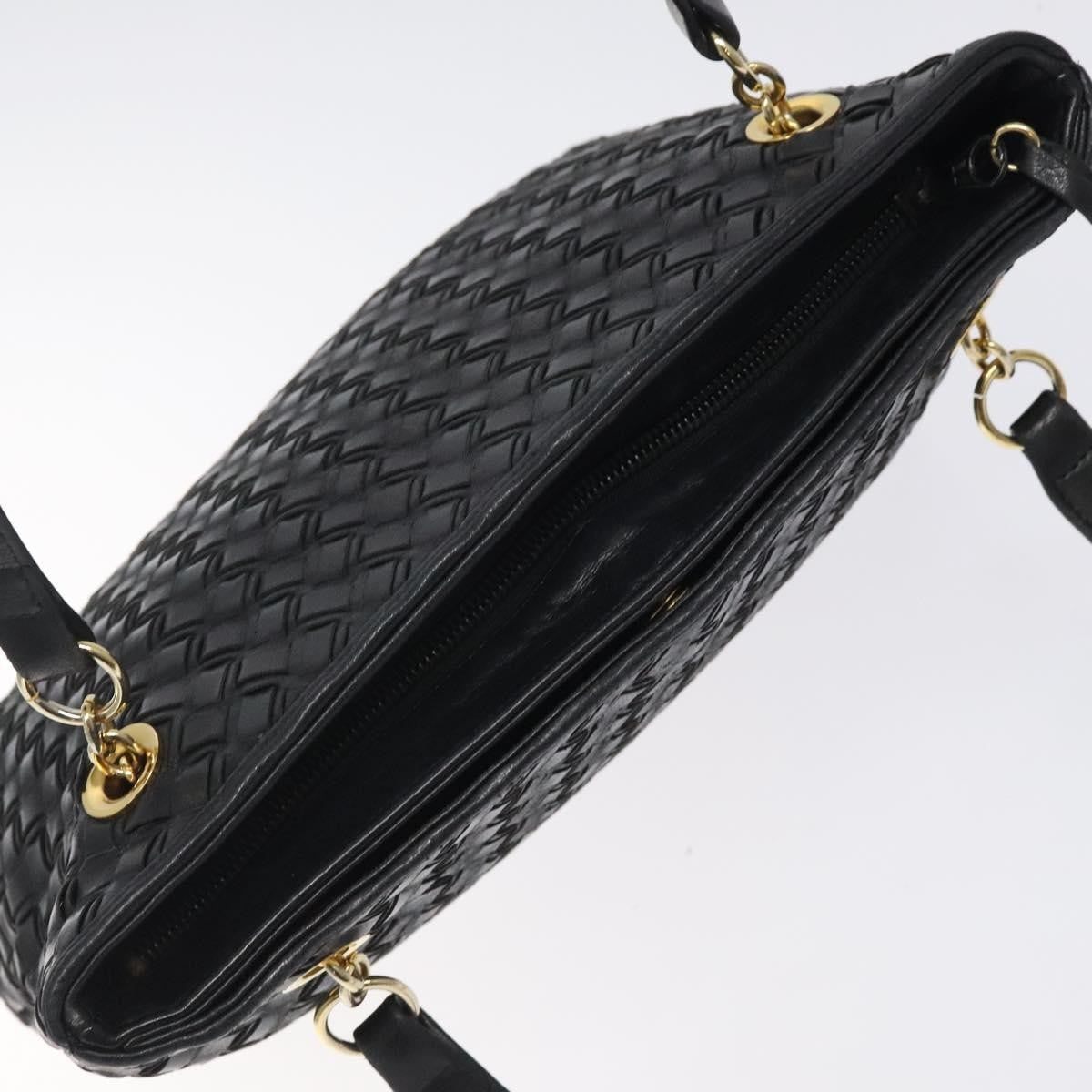 Bally Vintage Quilted Leather Black Leather Shoulder Bag Bag (Pre-Owned)