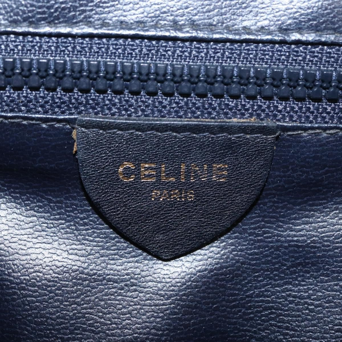 Celine Vintage Macadam Canvas And Leather Black Canvas Shoulder Bag Bag (Pre-Owned)