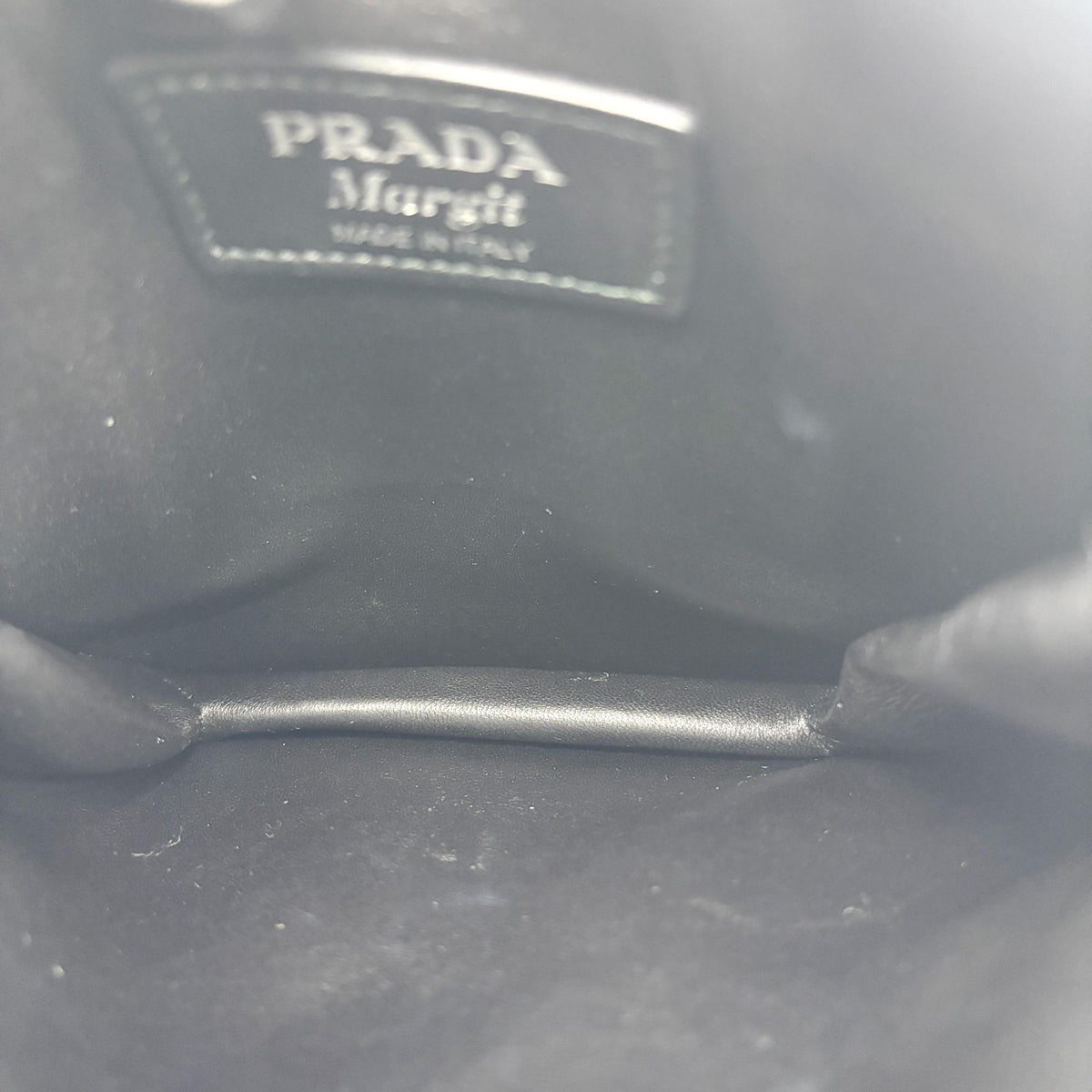 Prada Margit Calf Leather Black Calfskin Shoulder Bag Bag (Pre-Owned)