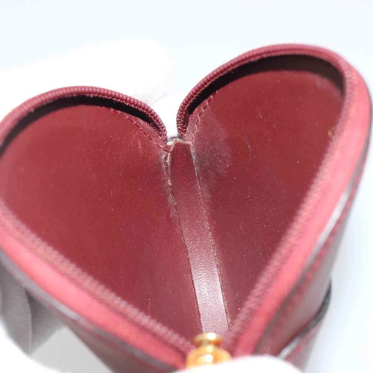 Cartier Must De Cartier Leather Burgundy Leather Wallets Accessory (Pre-Owned)