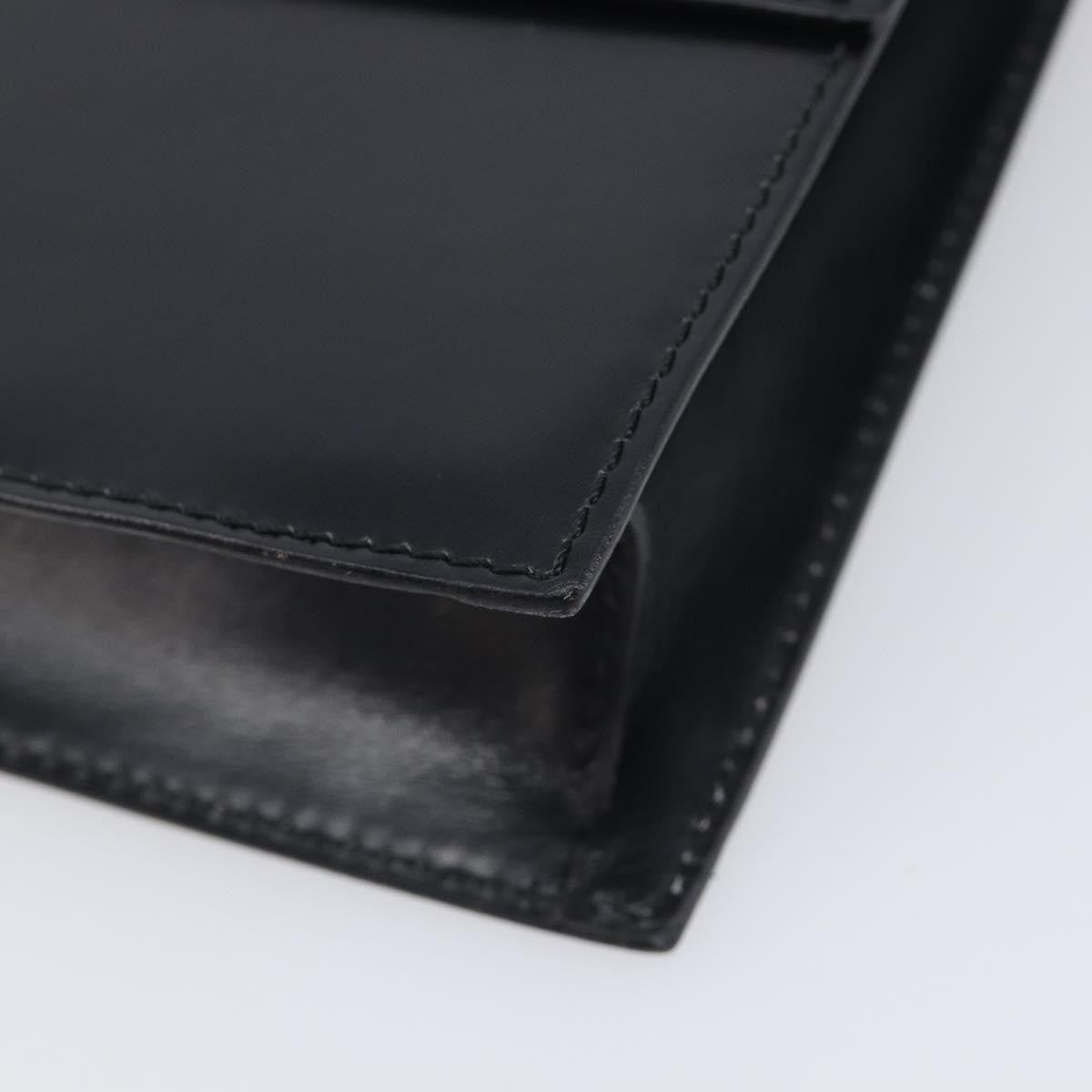 Celine Shoulder Leather Black Leather Shoulder Bag Bag (Pre-Owned)
