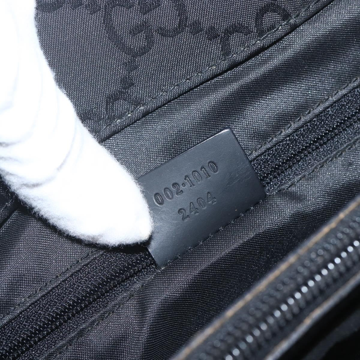 Gucci Vintage Bamboo Handle Tote Gg Nylon Black Nylon Tote Bag Bag (Pre-Owned)