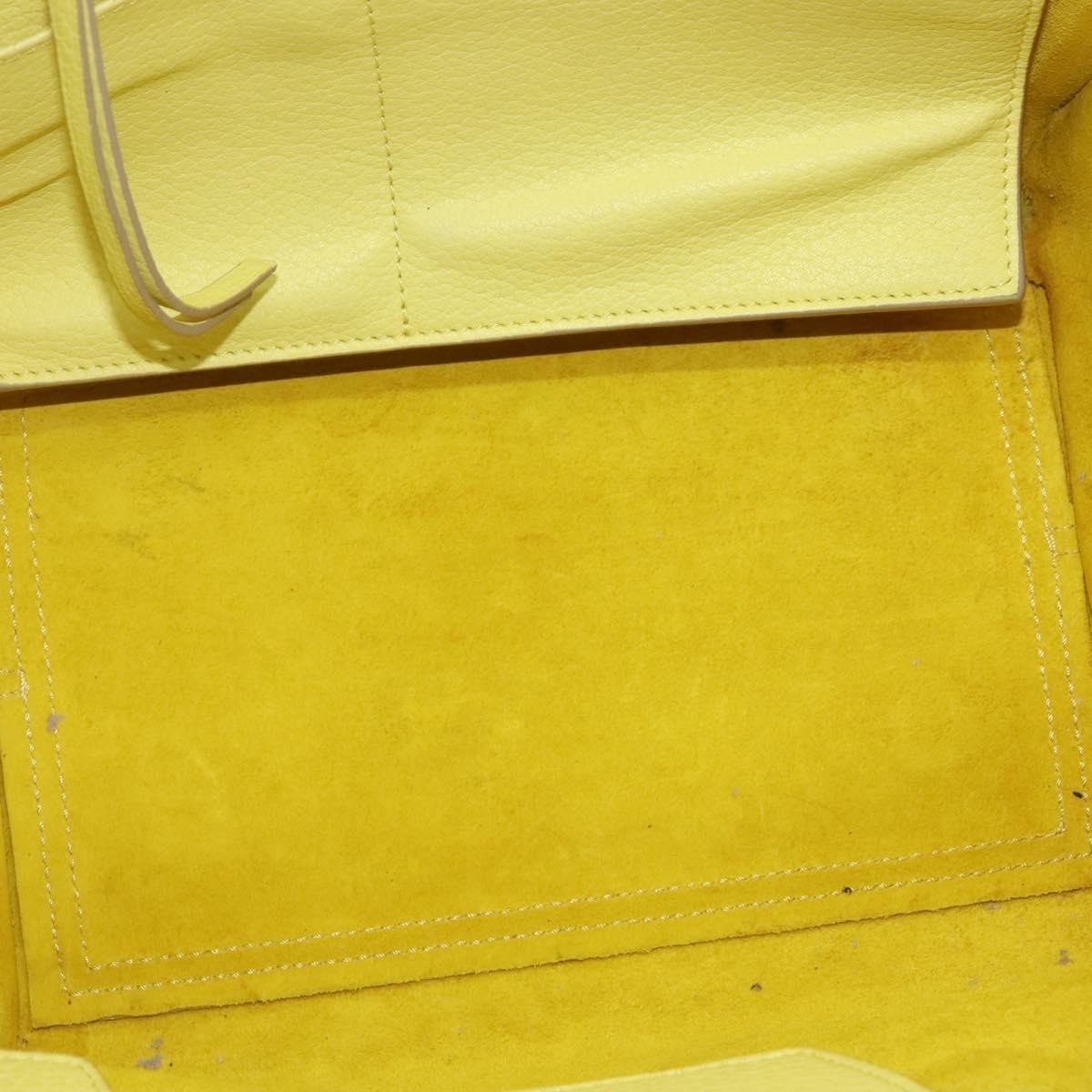 Celine Tie Knot Smooth Leather Yellow Leather Bag (Pre-Owned)