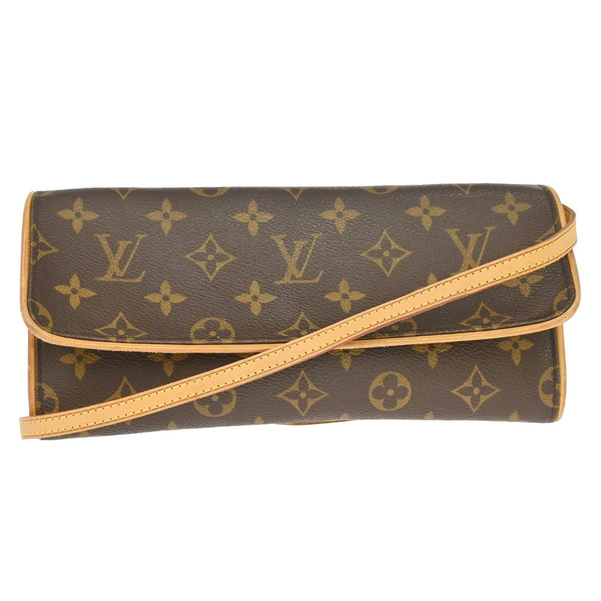 Louis Vuitton Twin Monogram Canvas Brown Canvas Clutche & Pouche Bag (Pre-Owned)