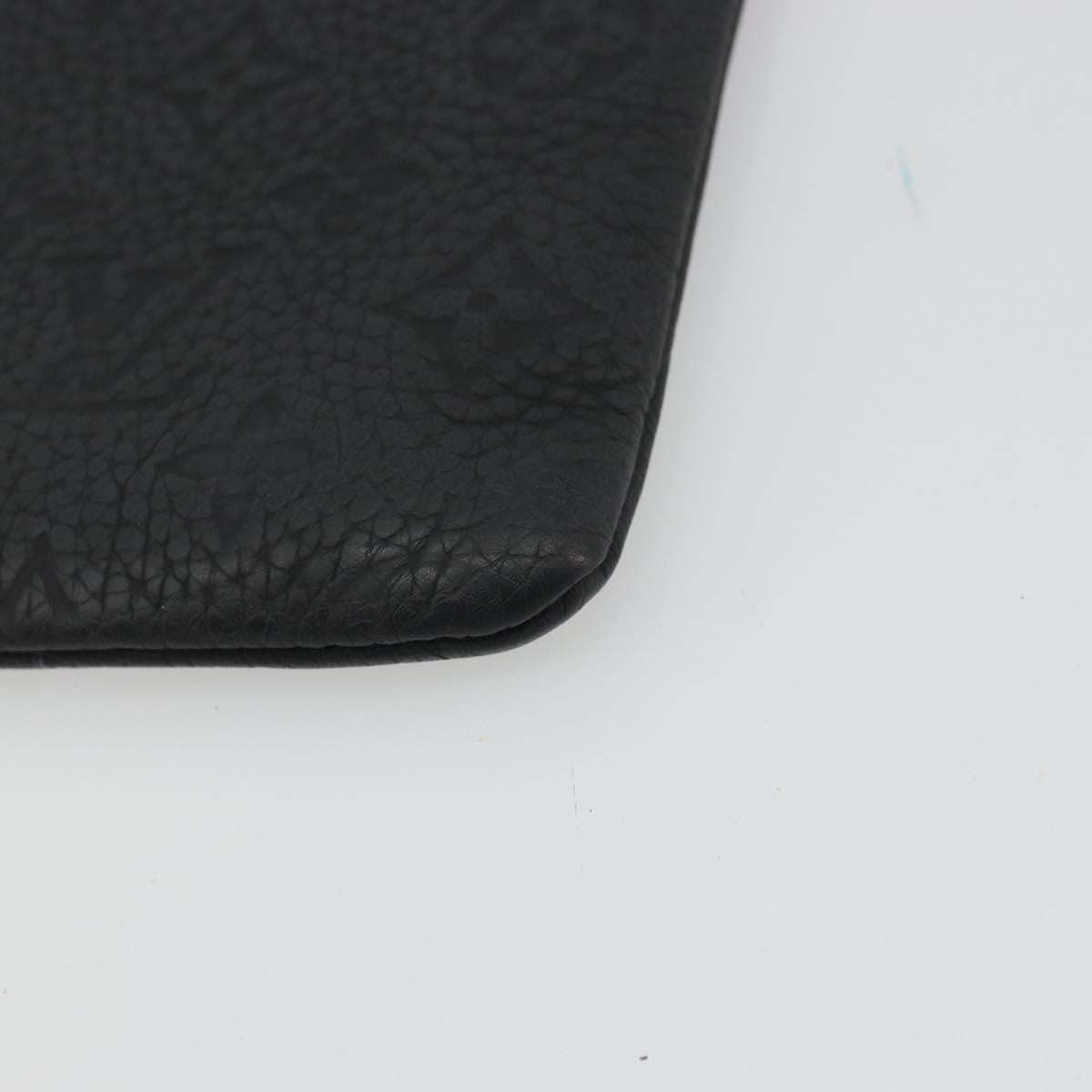 Louis Vuitton Lv Friends A4 Printed Monogram Taurillon Leather Black Canvas Clutche & Pouche Bag (Pre-Owned)