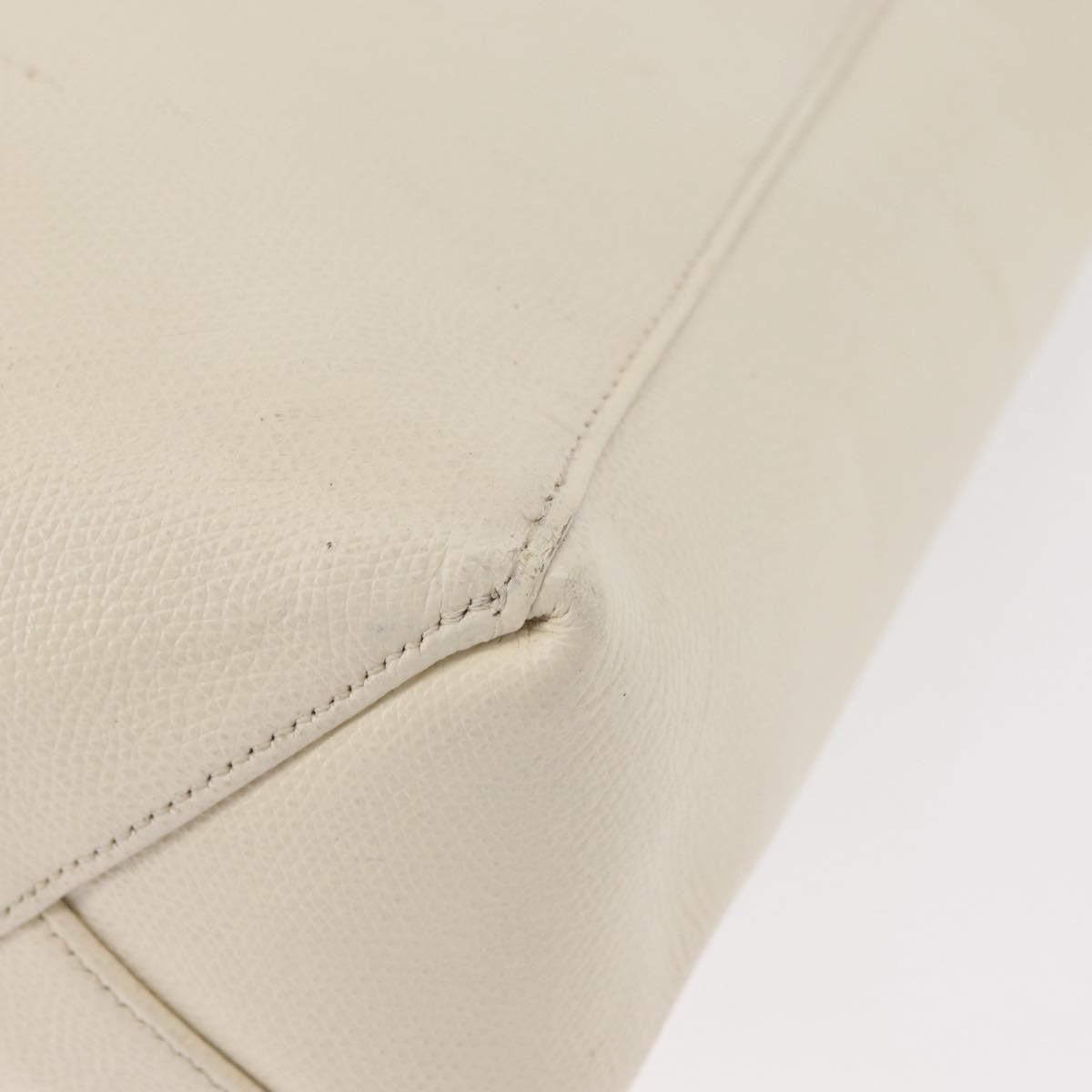 Celine Phantom Cabas Leather White Leather Tote Bag Bag (Pre-Owned)