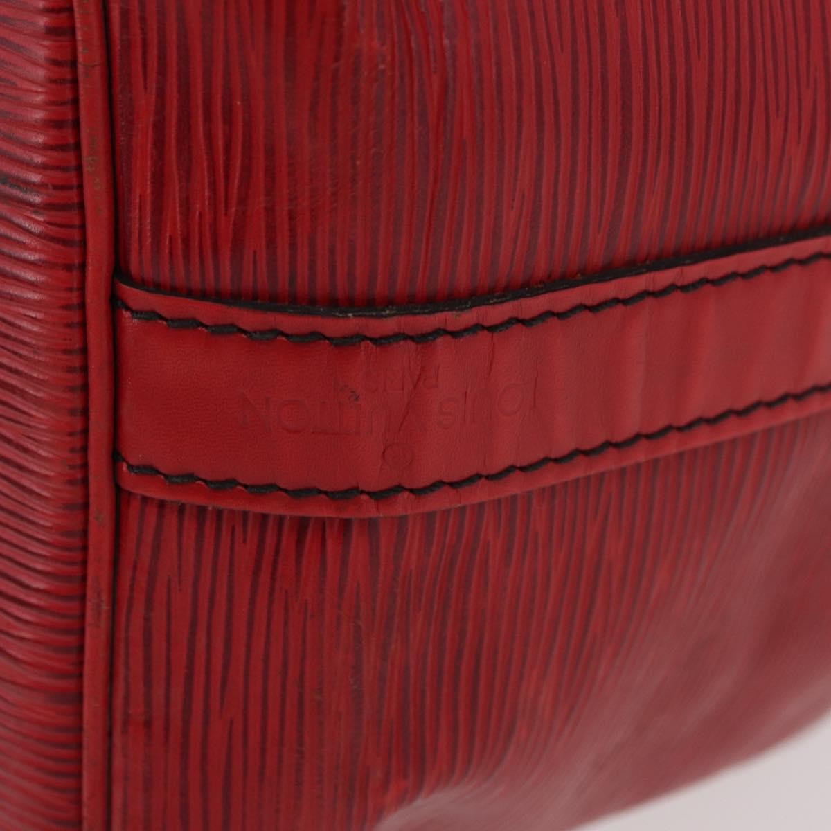 Louis Vuitton Petit Noe Monogram Canvas Red Leather Shoulder Bag Bag (Pre-Owned)
