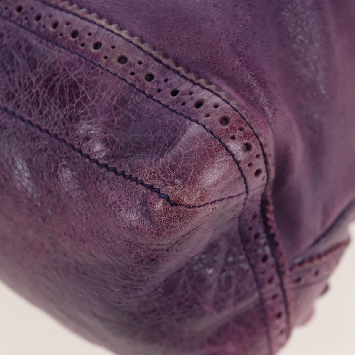 Balenciaga Covered Giant Brogues Day Hobo Leather Purple Leather Shoulder Bag Bag (Pre-Owned)