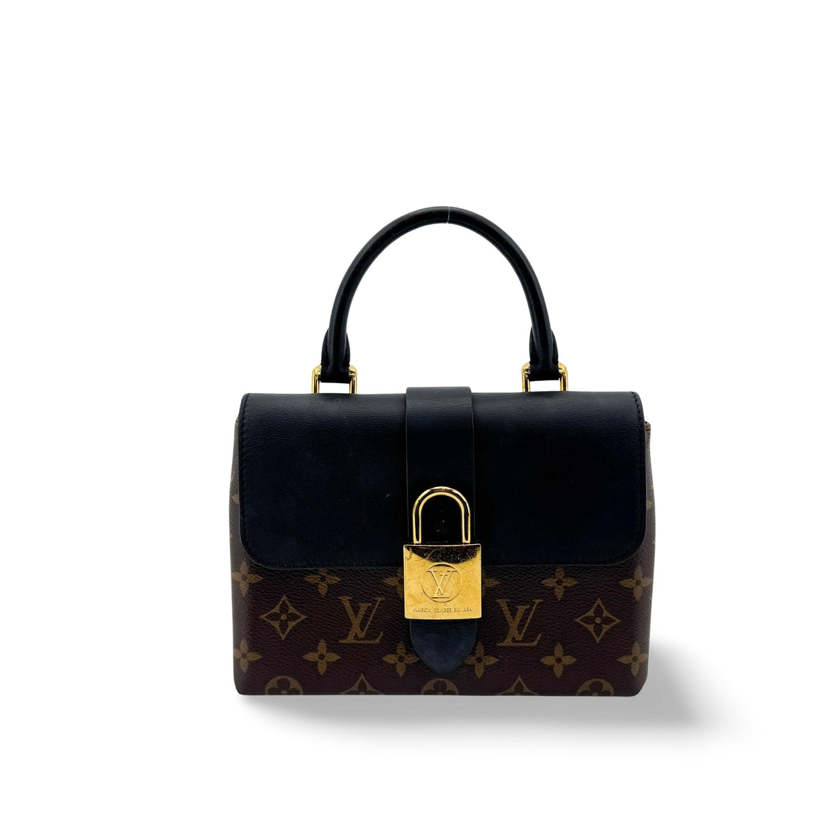 Louis Vuitton Locky Monogram Canvas With Leather Black Canvas Handbag (Pre-Owned)