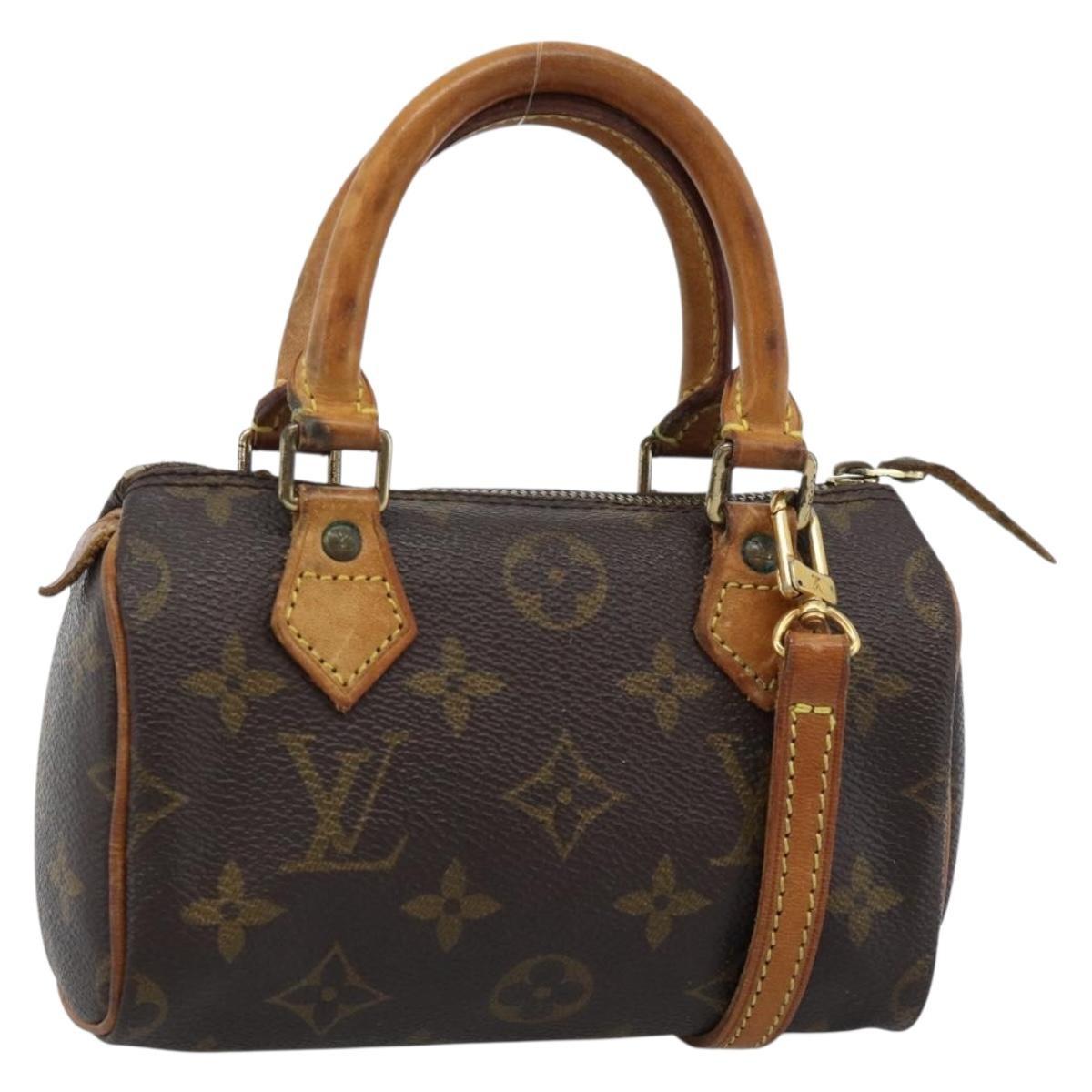 Louis Vuitton Speedy Mini Hl Monogram Canvas Brown Canvas Handbag (Pre-Owned)