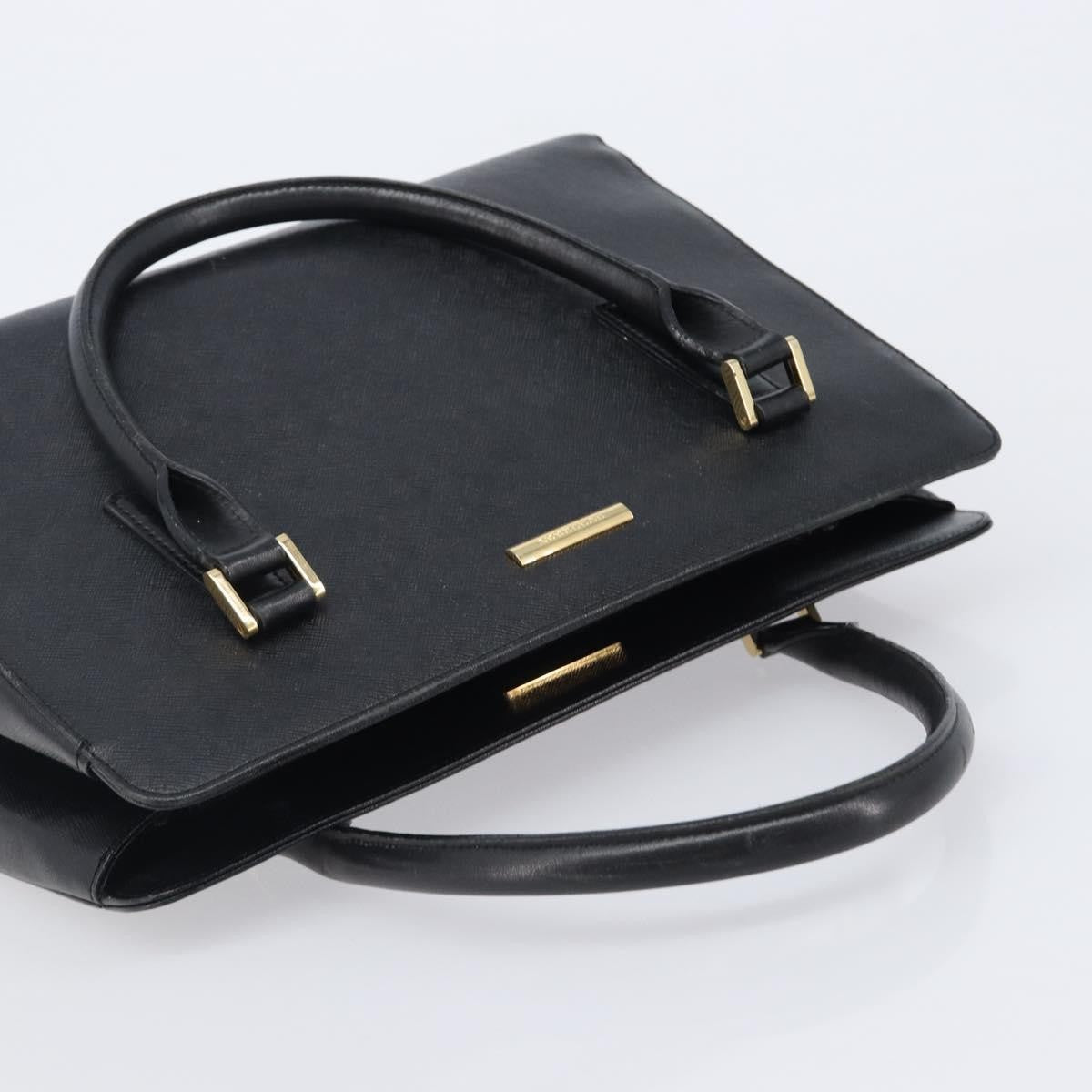 Burberry Handbag Leather Black Leather Handbag (Pre-Owned)