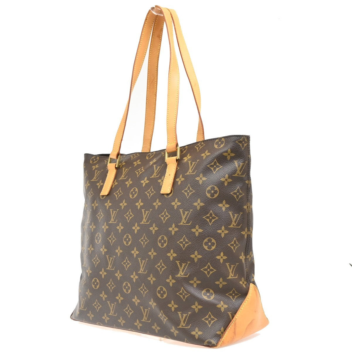 Louis Vuitton Cabas Mezzo Monogram Canvas Brown Canvas Tote Bag Bag (Pre-Owned)