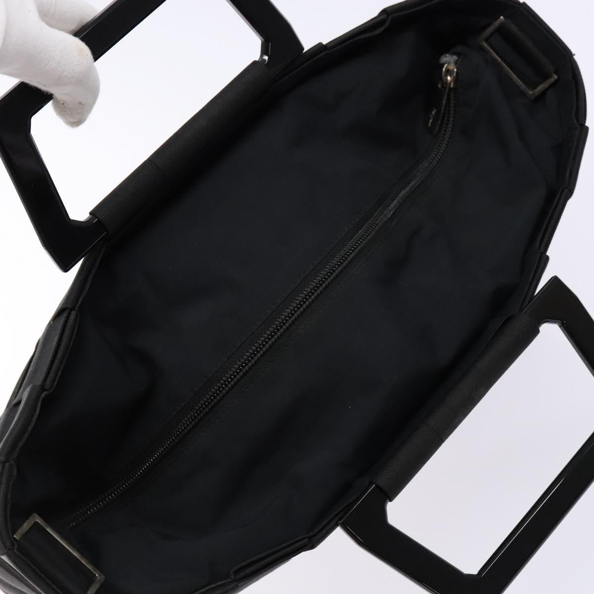 Salvatore Ferragamo Vintage Canvas Black Canvas Handbag (Pre-Owned)