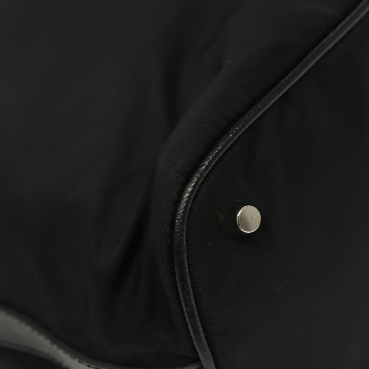 Prada Double Pocket Drawstring Tessuto Black Nylon Shoulder Bag Bag (Pre-Owned)