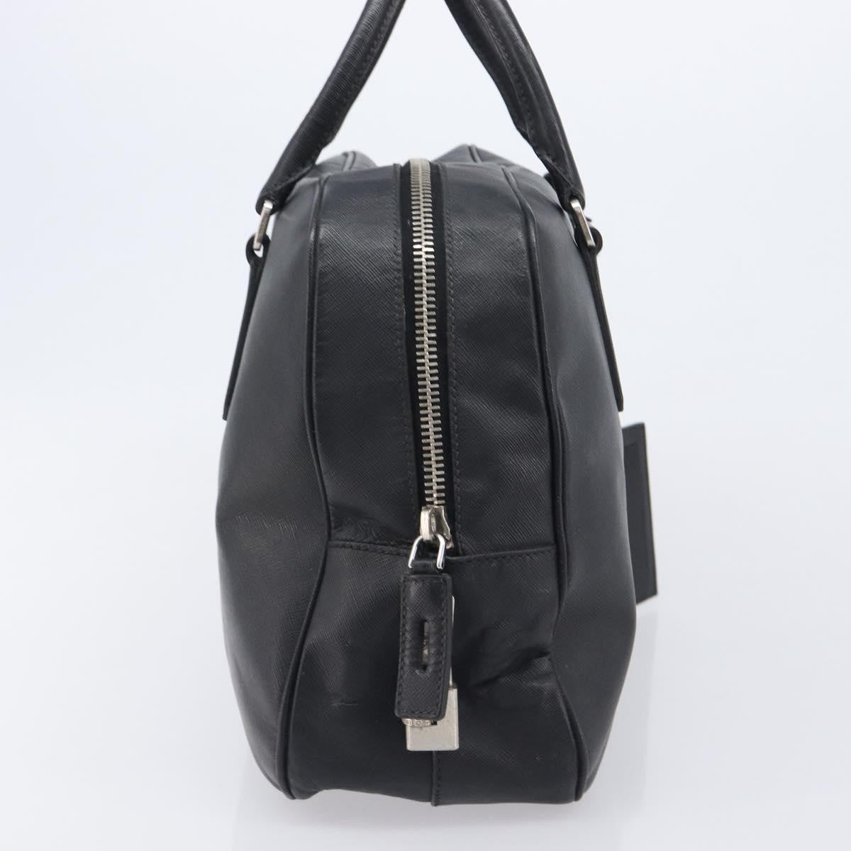 Prada Vintage Leather Black Leather Handbag (Pre-Owned)