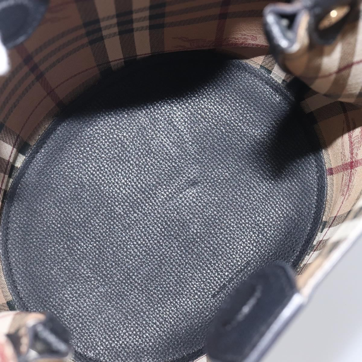 Burberry Lorne Bucket Leather Black Leather Handbag (Pre-Owned)