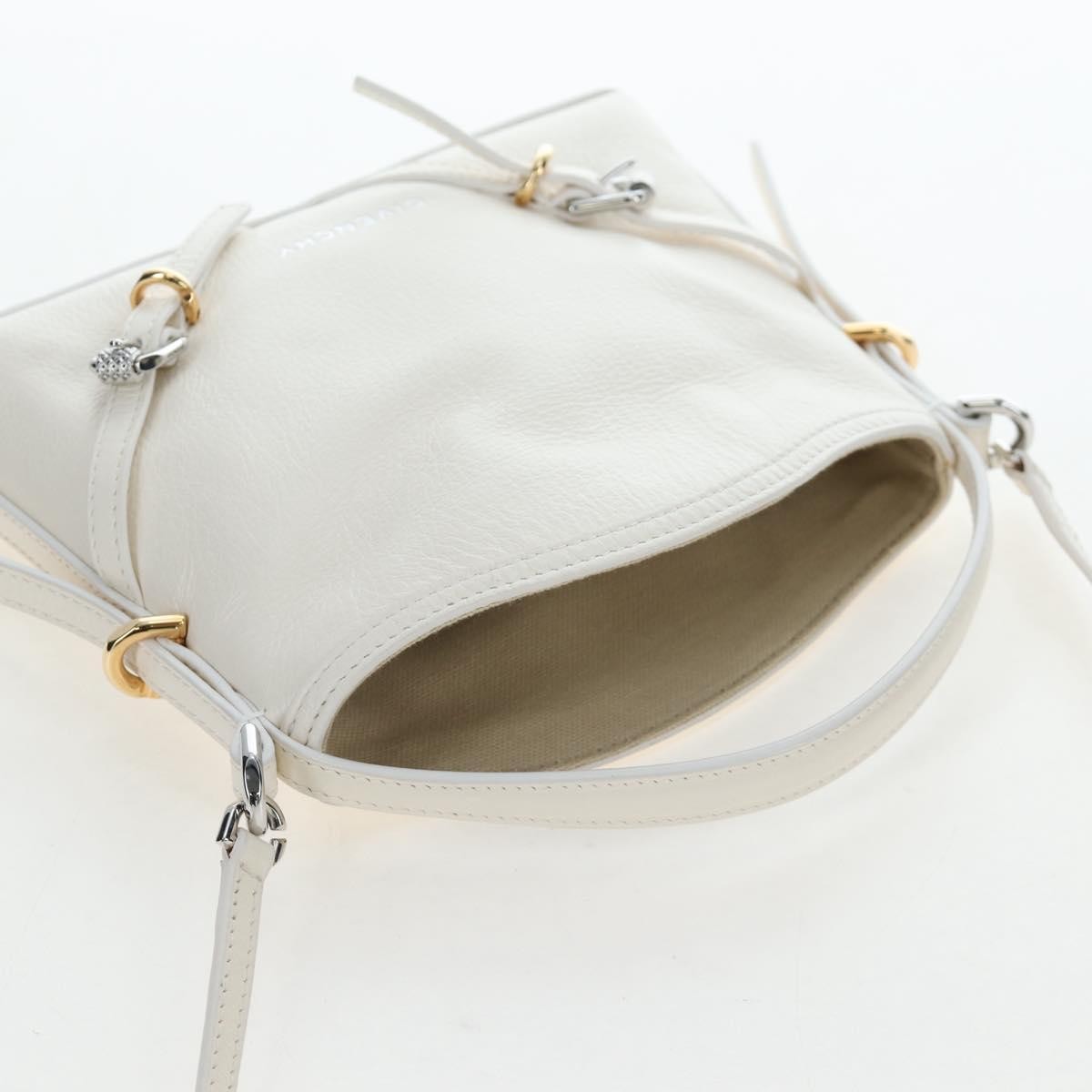 Givenchy Voyou Leather White Leather Shoulder Bag Bag (Pre-Owned)