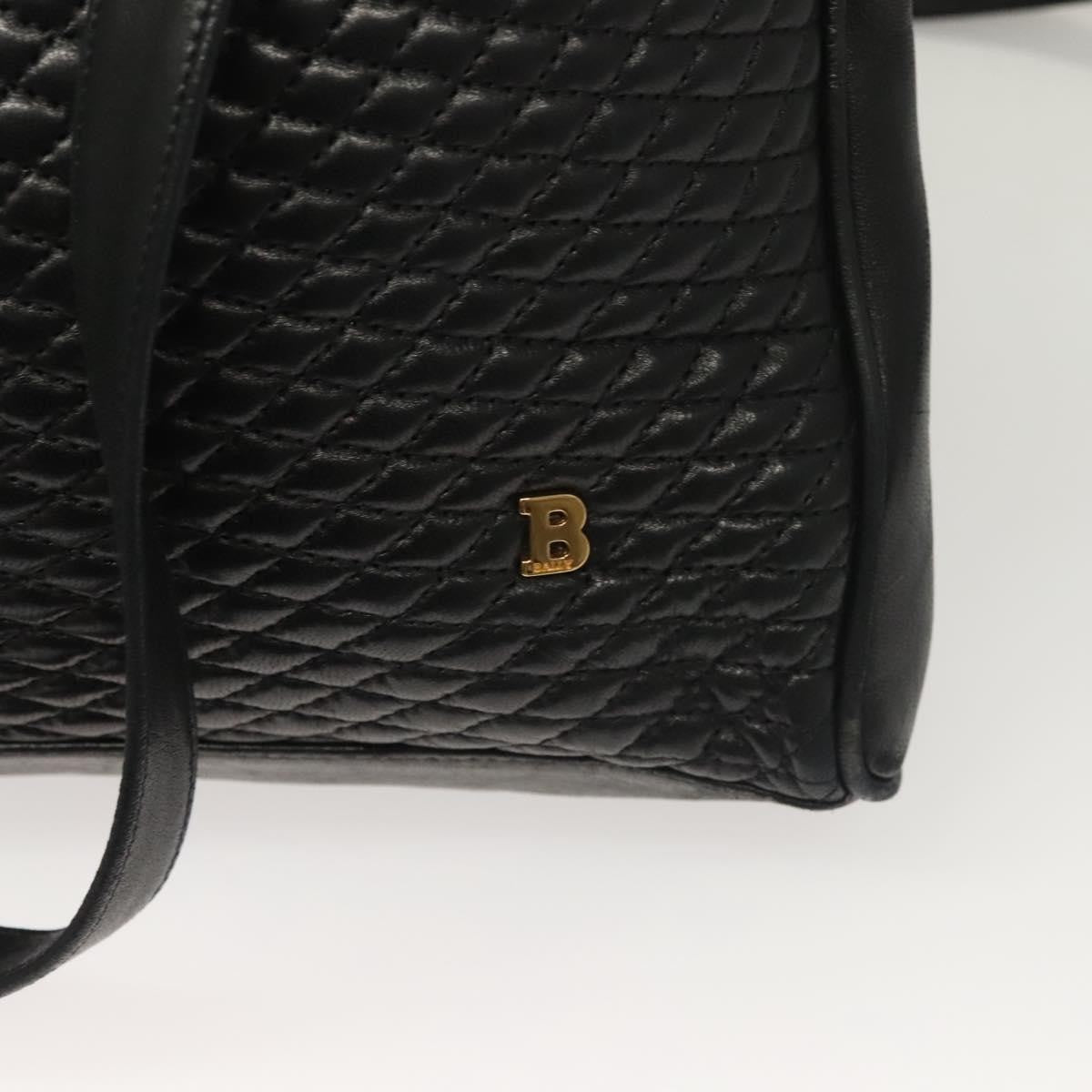 Bally Vintage Leather Black Leather Tote Bag Bag (Pre-Owned)