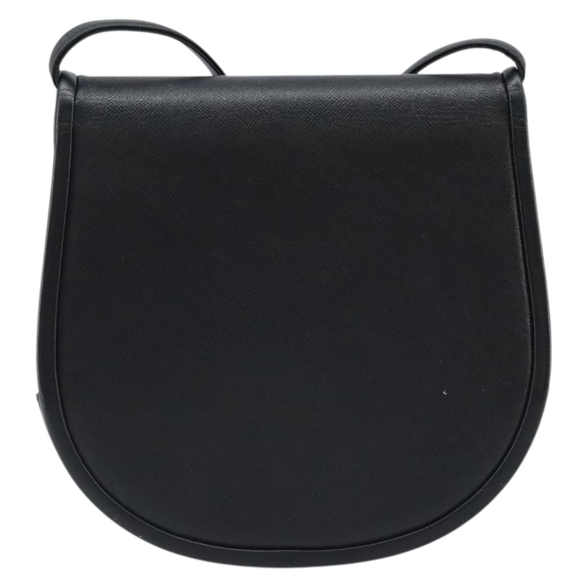 Saint Laurent Vintage Leather Black Leather Shoulder Bag Bag (Pre-Owned)