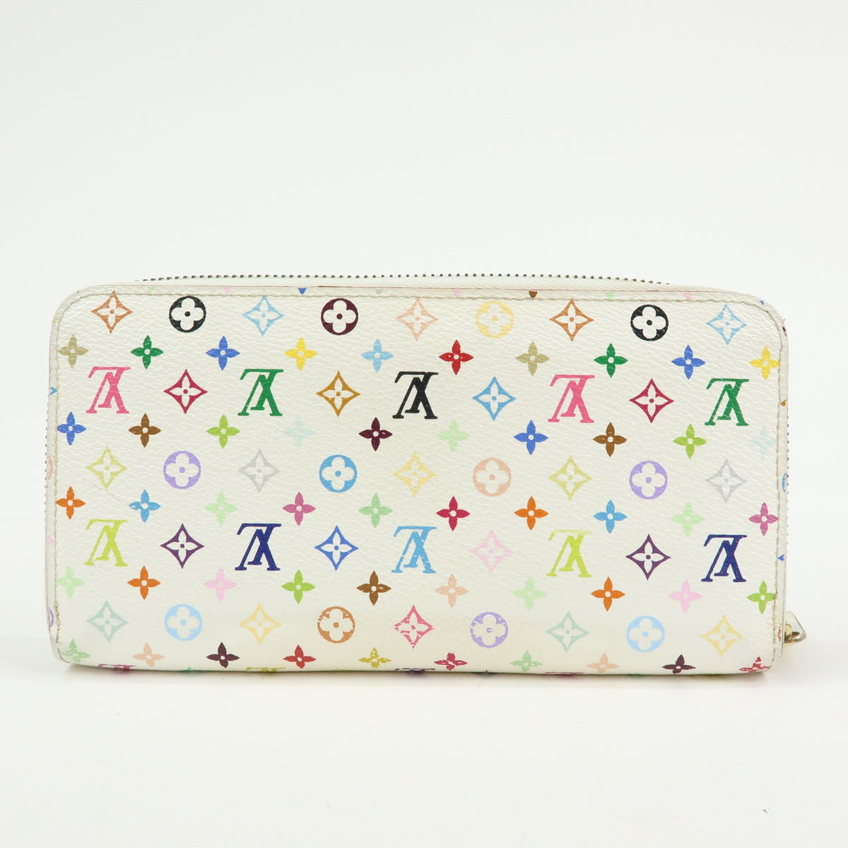 Louis Vuitton Zippy Monogram Multicolor White Canvas Wallets Accessory (Pre-Owned)