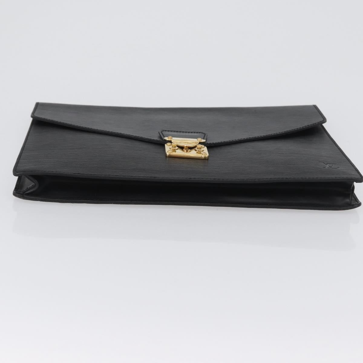 Louis Vuitton Porte-Documents Senateur Epi Leather Black Leather Briefcase Bag (Pre-Owned)
