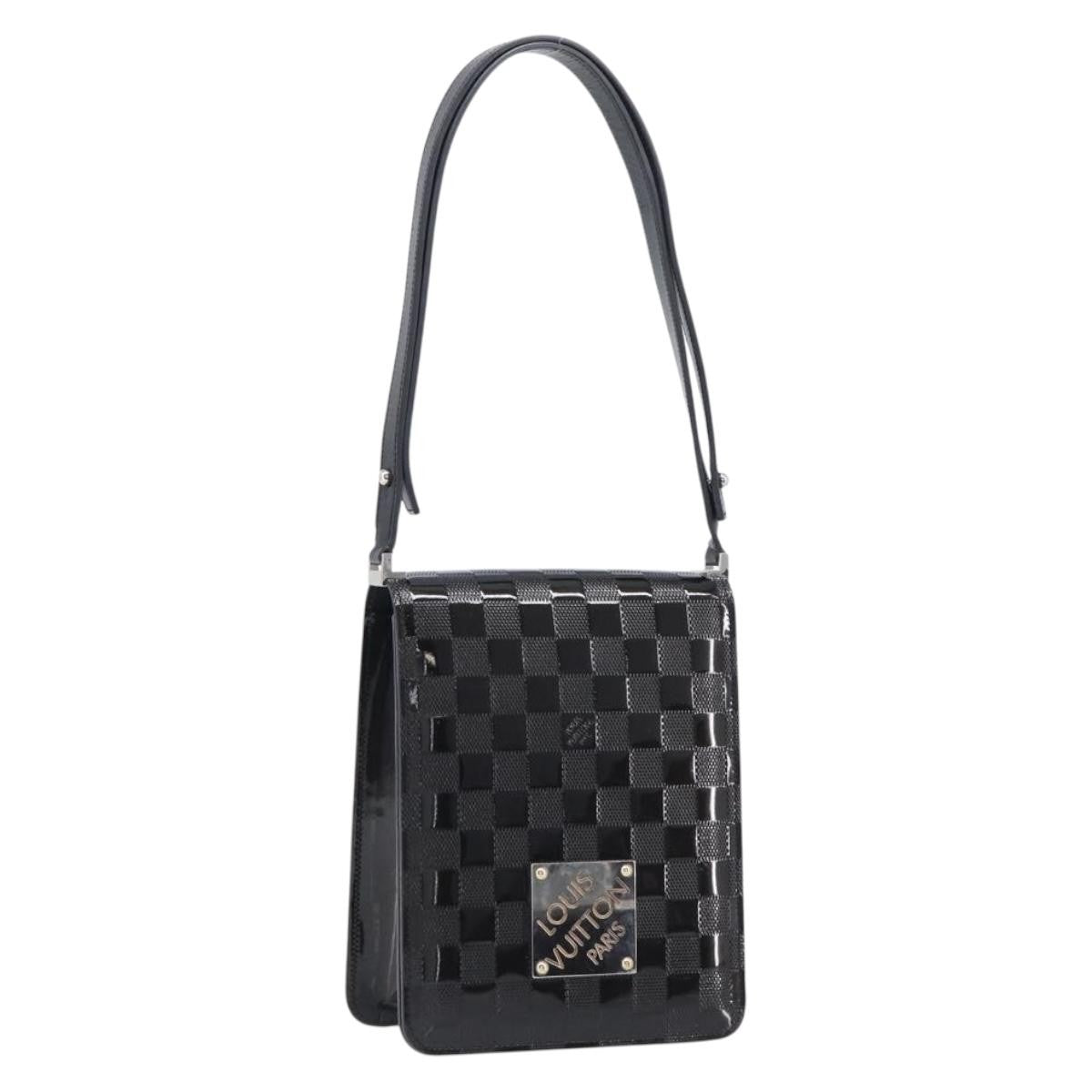 Louis Vuitton Cabaret Club Damier Vernis Black Patent_Leather Handbag (Pre-Owned)