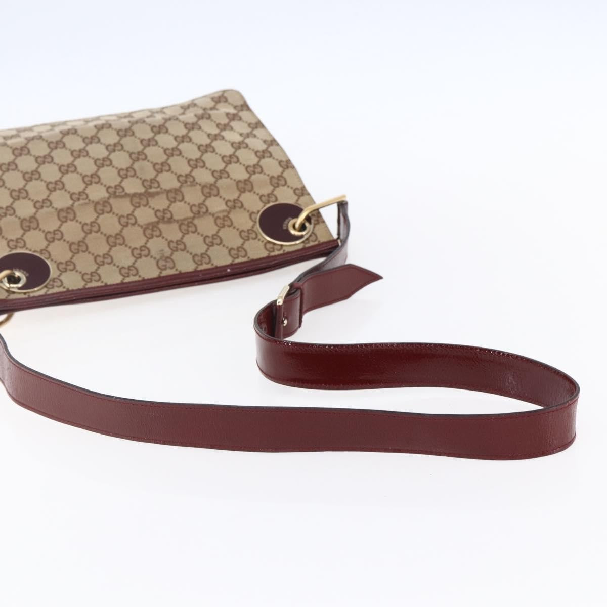 Gucci Eclipse Messenger Gg Canvas Beige Canvas Shoulder Bag Bag (Pre-Owned)