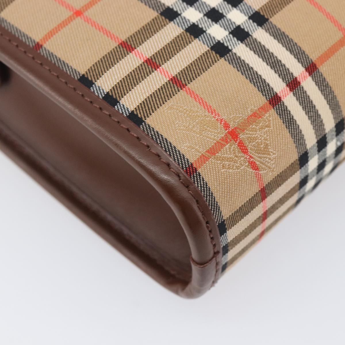 Burberry Nova Check Pochette Canvas Beige Canvas Clutche & Pouche Bag (Pre-Owned)