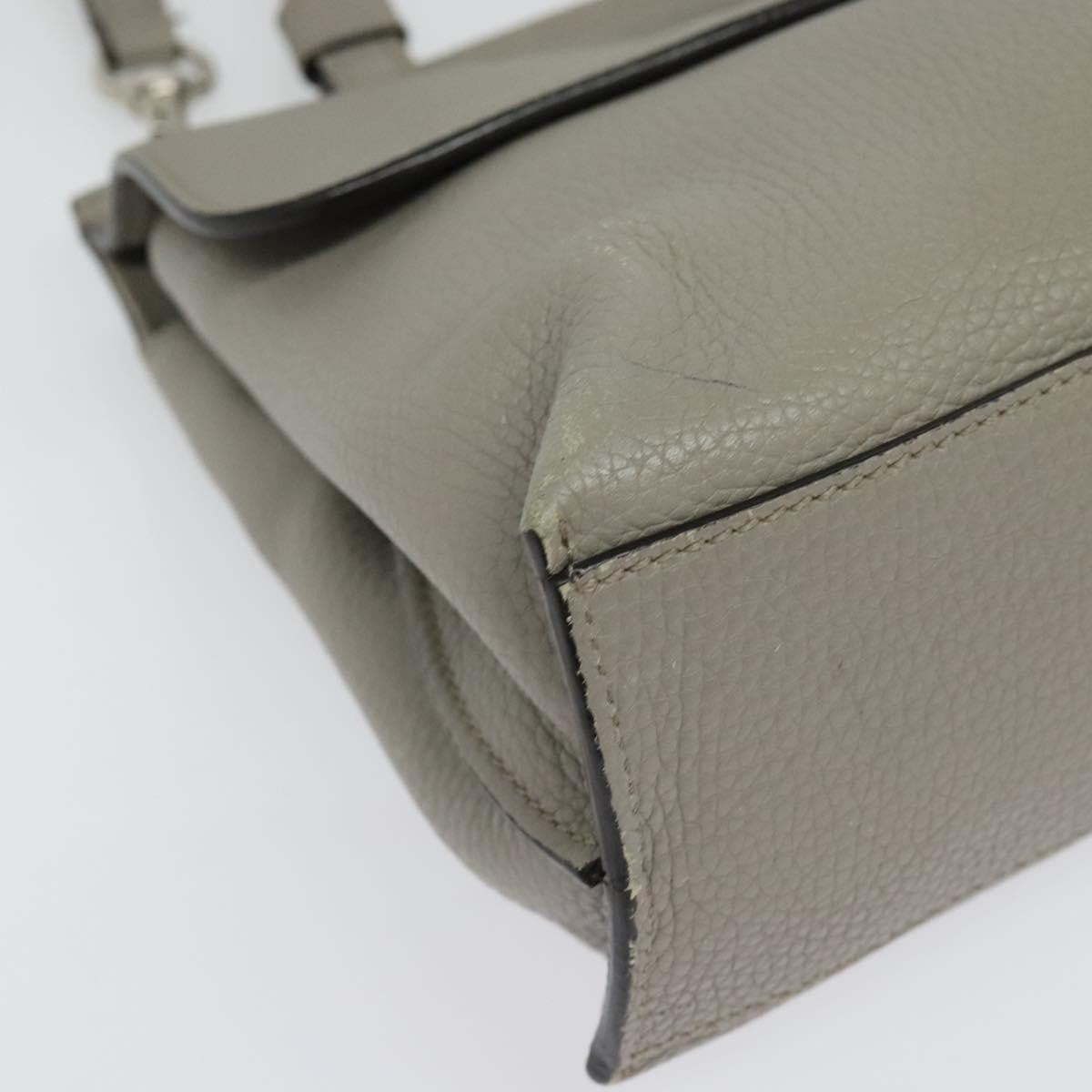Gucci Bamboo Daily Top Handle Leather Gray Leather Shoulder Bag Bag (Pre-Owned)