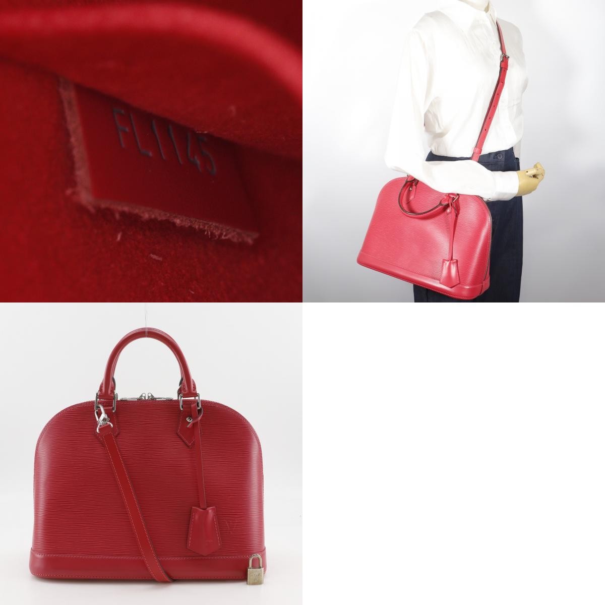Louis Vuitton Alma Epi Red Leather Handbag (Pre-Owned)