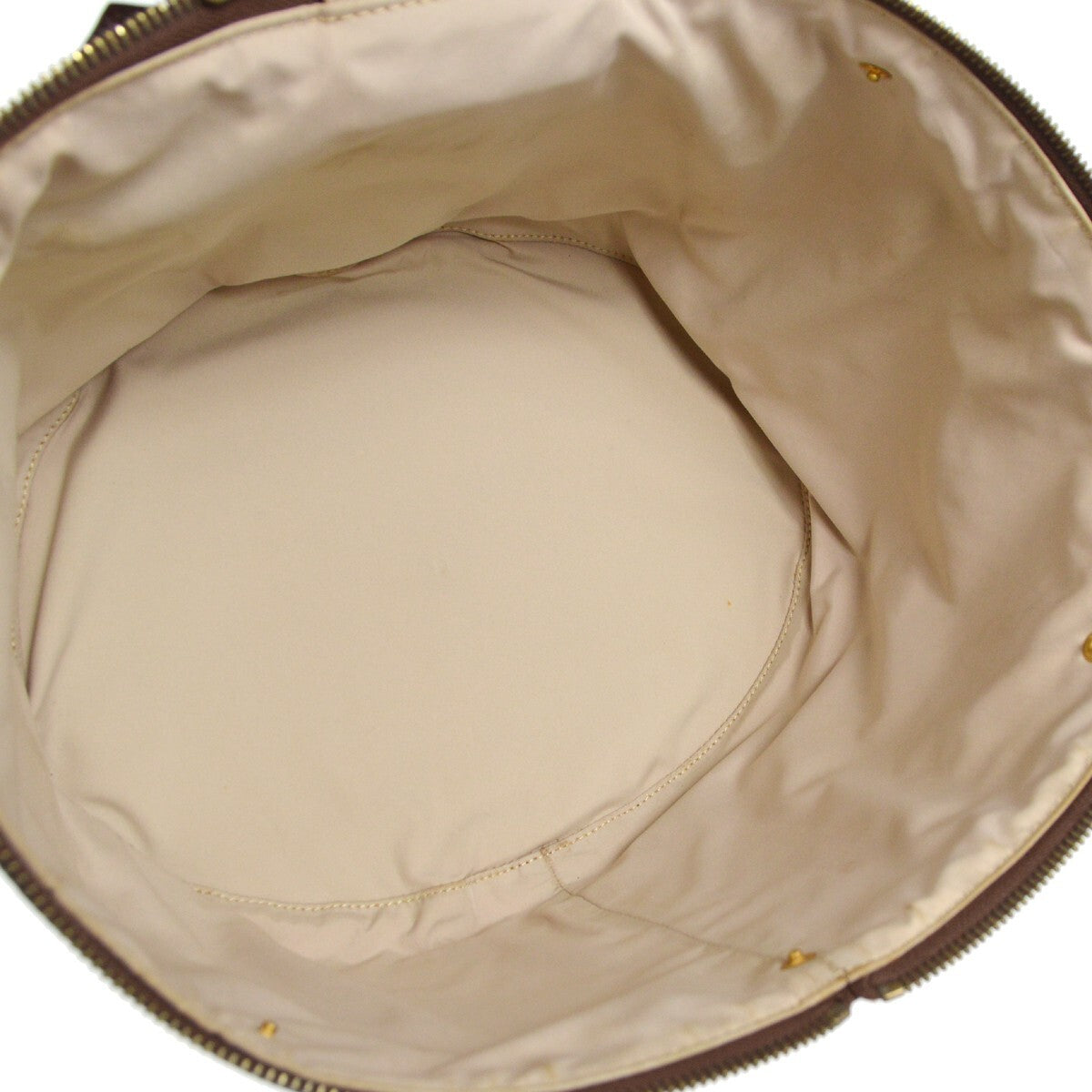 Hermes Acapulco Vanity Toile With Leather Beige Canvas Handbag (Pre-Owned)