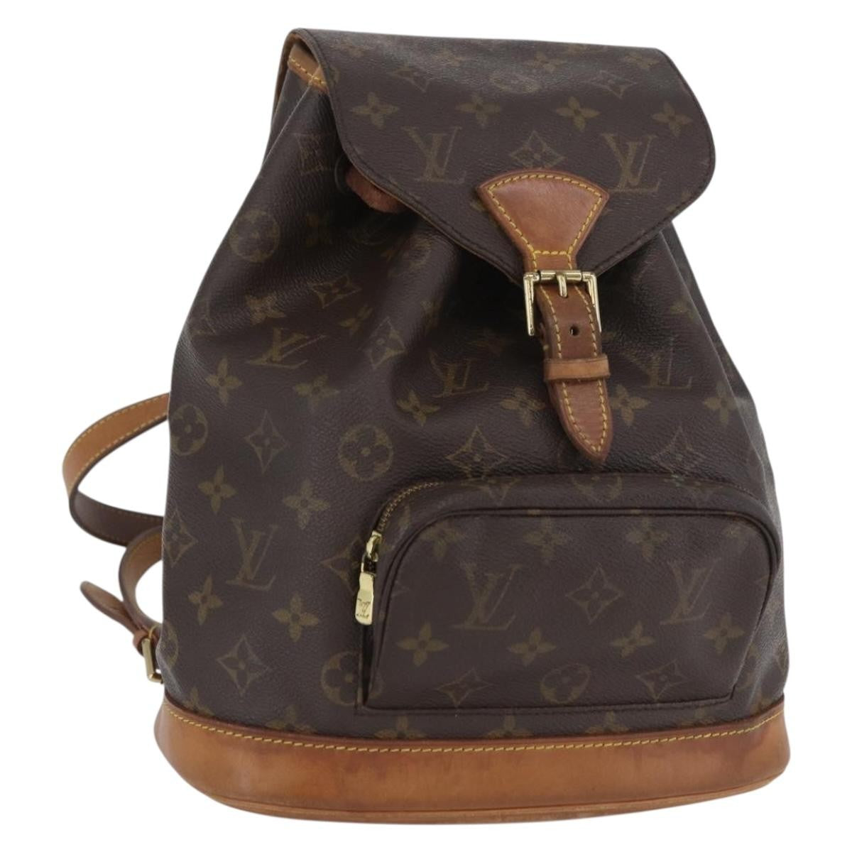 Louis Vuitton Vintage Montsouris Monogram Canvas Brown Canvas Backpack Bag (Pre-Owned)