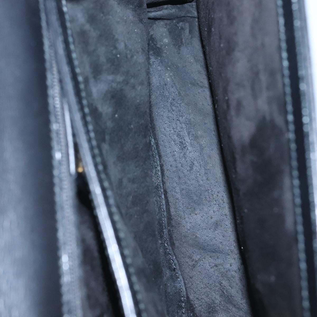Gucci Vintage Leather Black Leather Handbag (Pre-Owned)