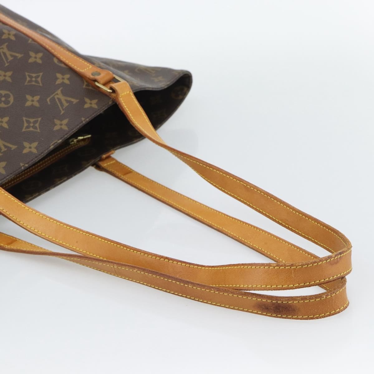 Louis Vuitton Shopping Sac Handbag Monogram Brown Canvas Tote Bag Bag (Pre-Owned)