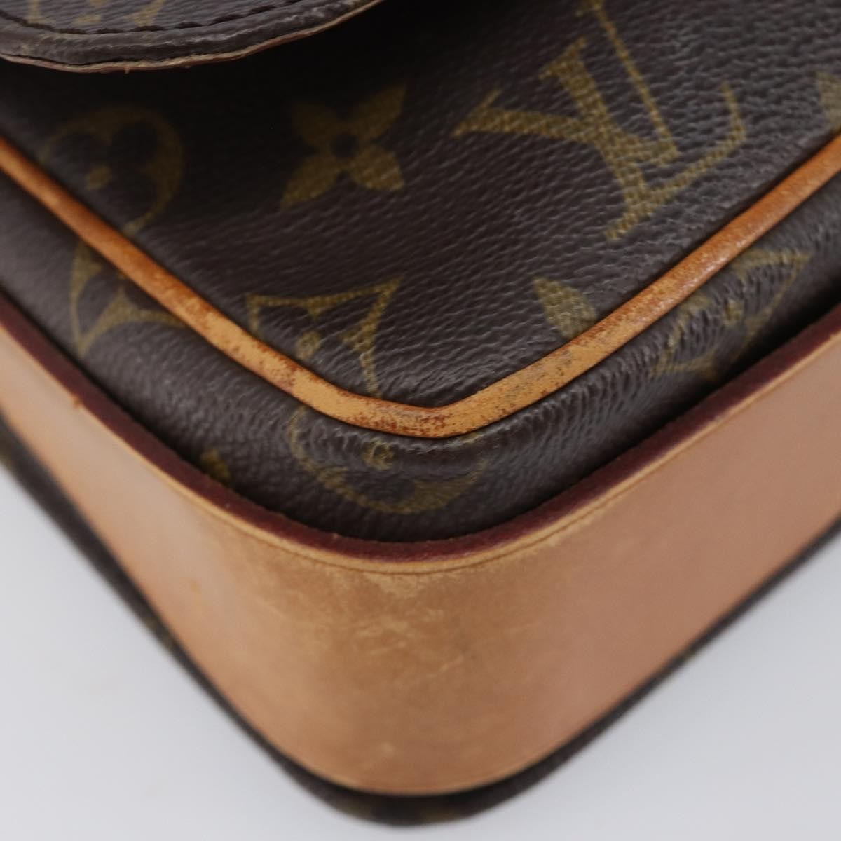Louis Vuitton Cartouchiere Monogram Canvas Brown Canvas Handbag (Pre-Owned)