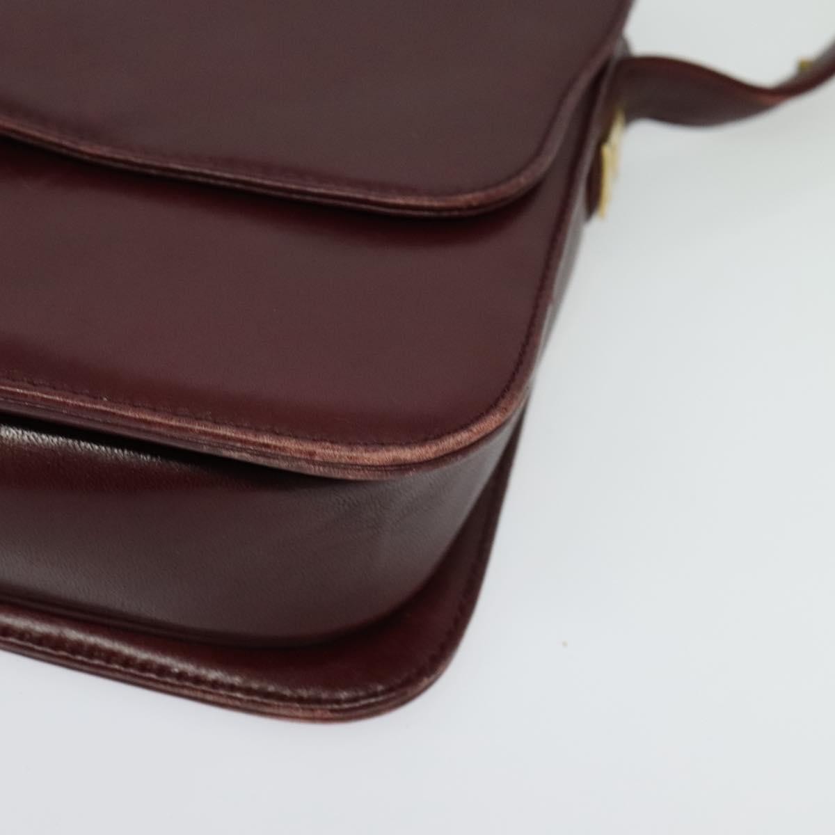 Givenchy Vintage 4G Leather Burgundy Leather Shoulder Bag Bag (Pre-Owned)