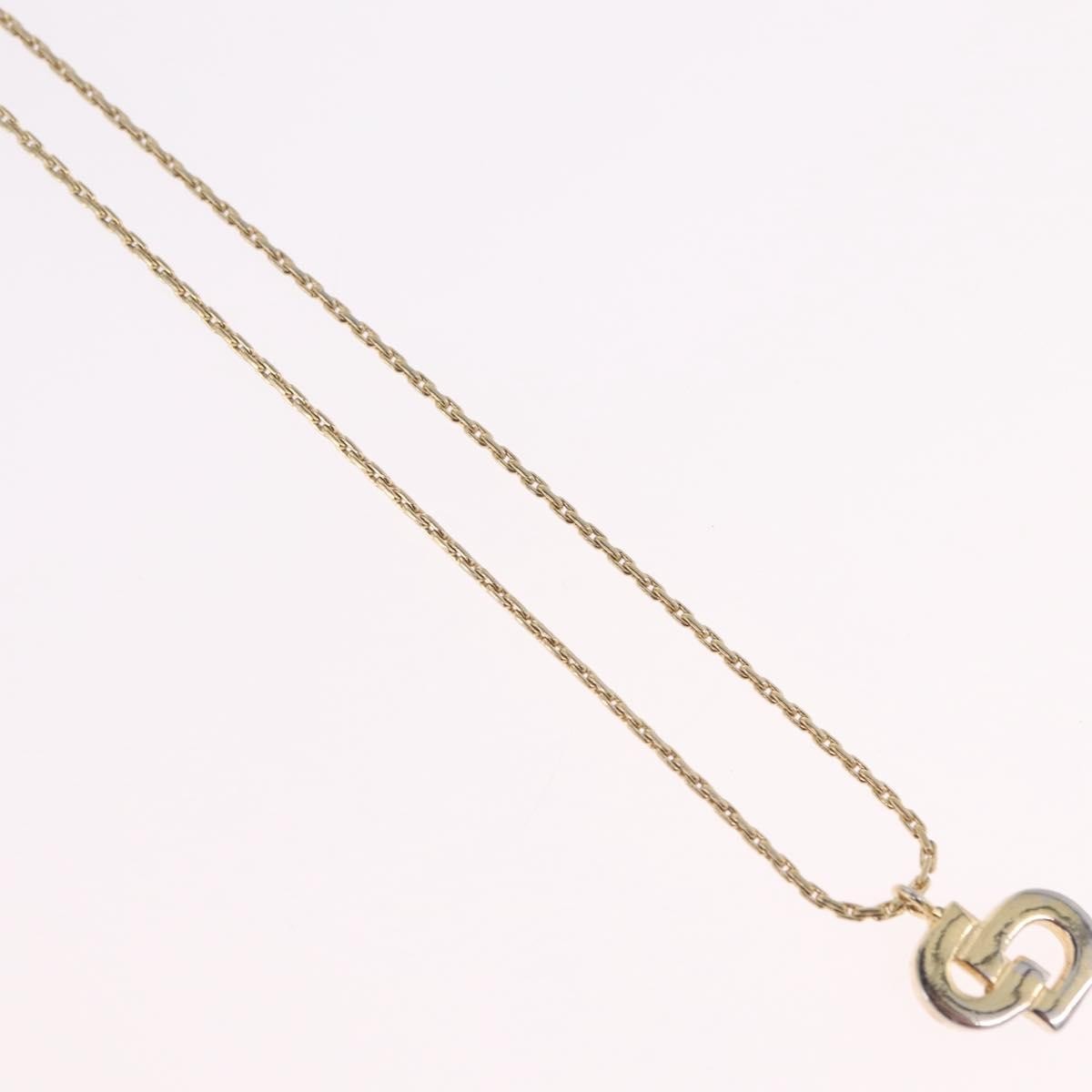 Christian Dior Cd Pendant Metal Gold Metal Necklace Jewelry (Pre-Owned)