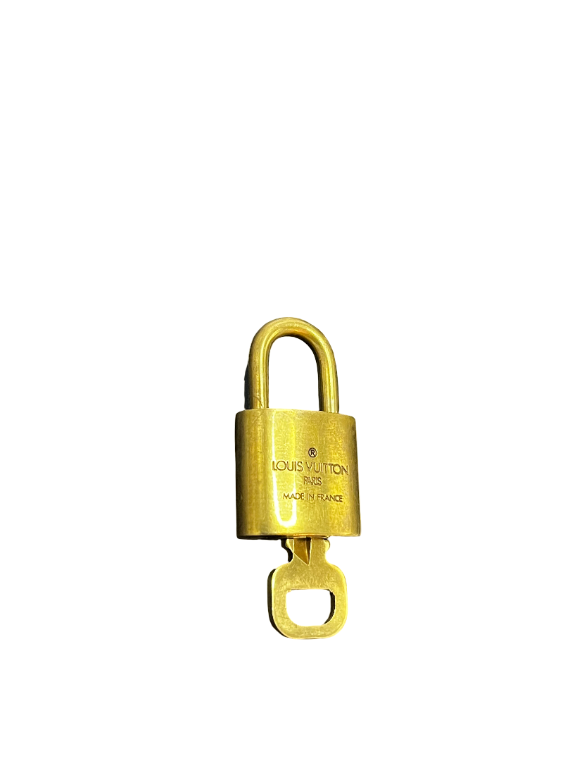 Louis Vuitton Padlock And Key Logo Metal Gold Metal Charms And Keychains Accessory (Pre-Owned)