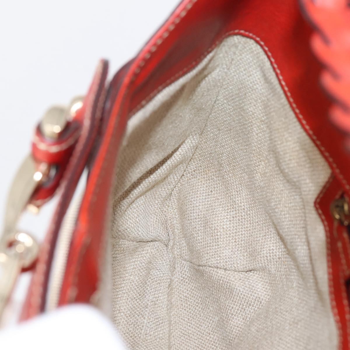Gucci Horsebit Gg Canvas And Leather Beige Canvas Tote Bag Bag (Pre-Owned)