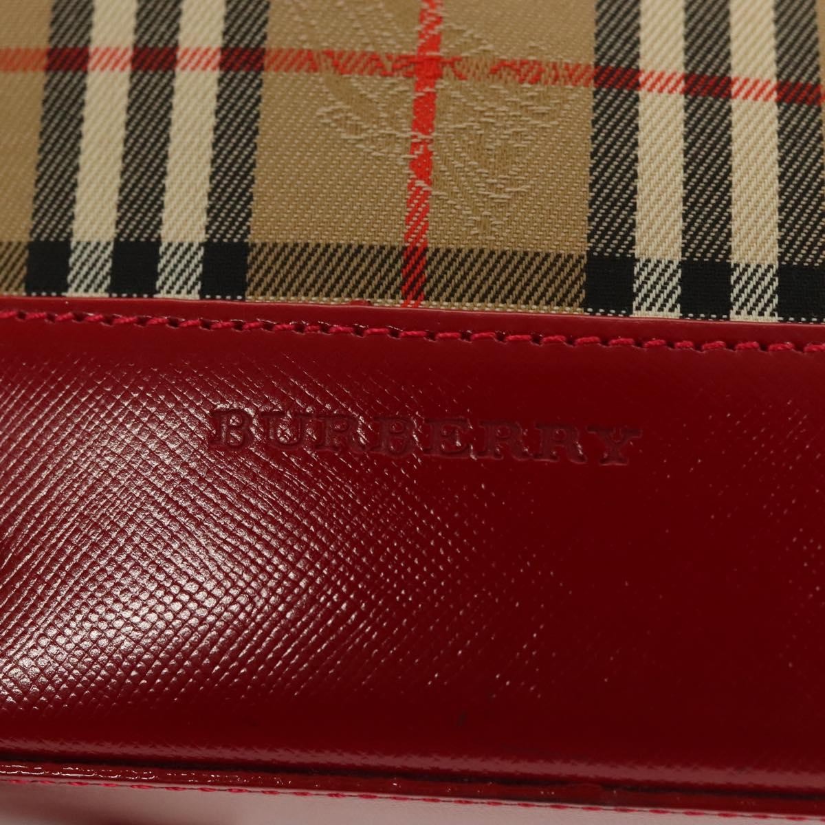 Burberry Nova Check Nova Check Canvas And Leather Beige Canvas Handbag (Pre-Owned)