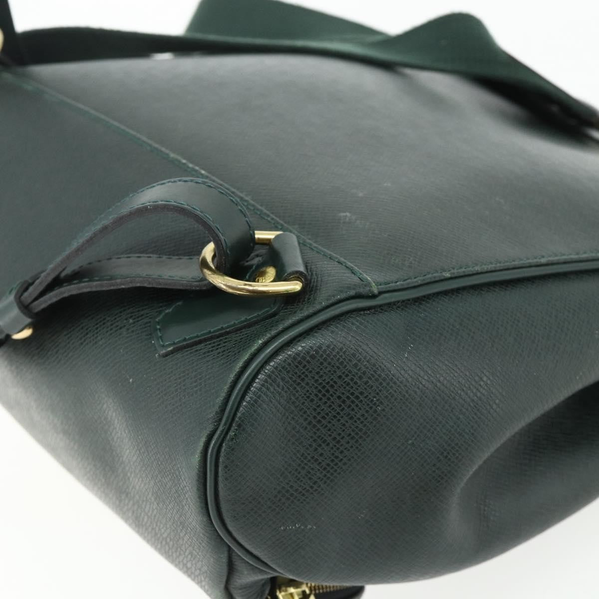 Louis Vuitton Cassiar Taiga Leather Green Leather Backpack Bag (Pre-Owned)